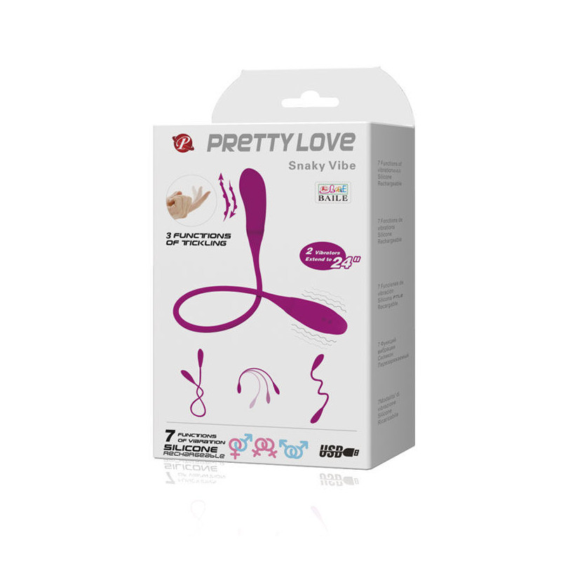 PRETTY LOVE SMART SNAKY VIBE VIBRADOR 7 V 3 TICKLING