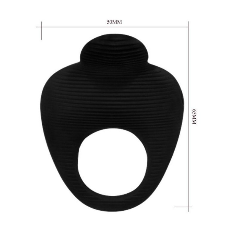 PRETTY LOVE THIMBLE ANILLO VIBRADOR NEGRO