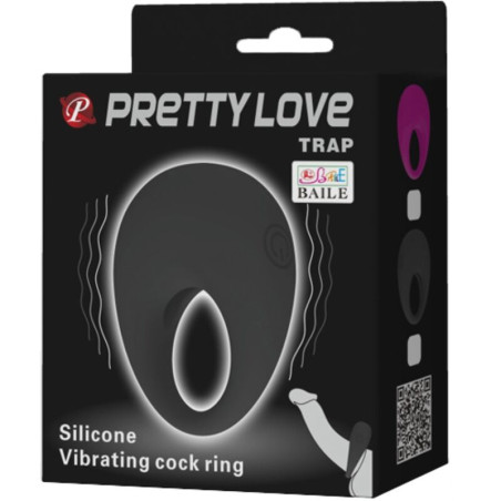 PRETTY LOVE TRAP ANILLO VIBRADOR NEGRO