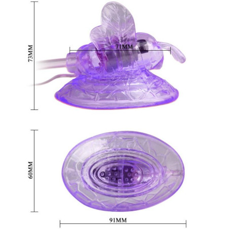 BAILE MARIPOSA VIBRADORA ESTIMULACION CLITORIS LILA