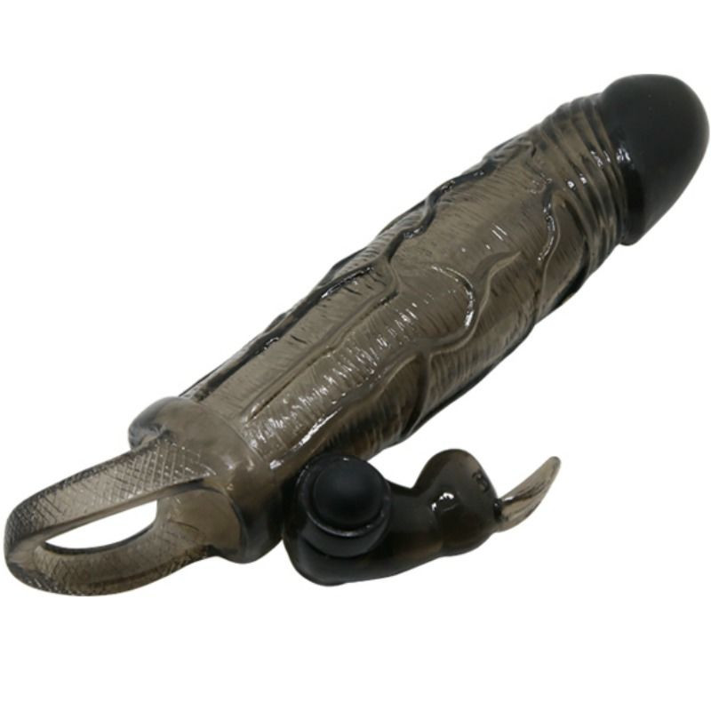 BAILE BRAVE MAN FUNDA REALISTICA PENE CON RABBIT 165 CM NEGRO