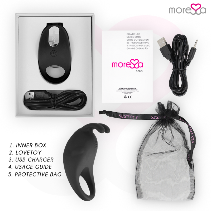 MORESSA BRAD PREMIUM SILICONE RECARGABLE NEGRO