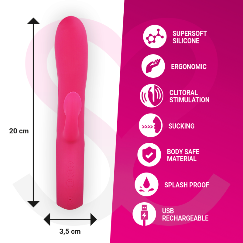 MORESSA DUSTIN SUCCIONADOR CLITORIAL Y POTENTE VIBRACION PREMIUM SILICONE RECARGABLE