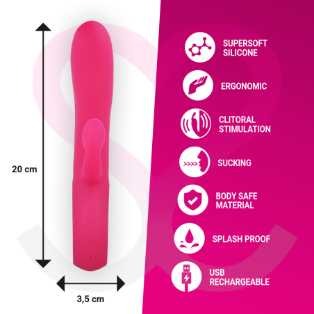 MORESSA DUSTIN SUCCIONADOR CLITORIAL Y POTENTE VIBRACION PREMIUM SILICONE RECARGABLE