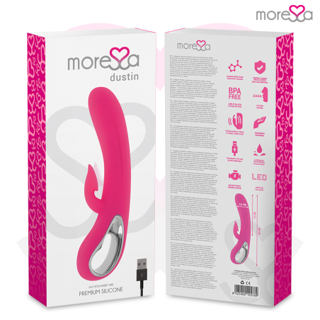 MORESSA DUSTIN SUCCIONADOR CLITORIAL Y POTENTE VIBRACION PREMIUM SILICONE RECARGABLE