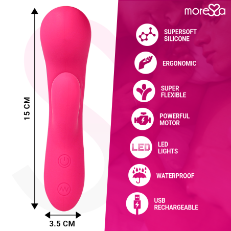 MORESSA JERRY CLIP VIBRADOR PUNTO G Y CLITORIS PREMIUM SILICONE RECARGABLE