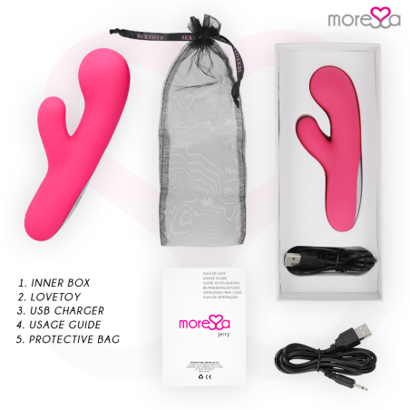 MORESSA JERRY CLIP VIBRADOR PUNTO G Y CLITORIS PREMIUM SILICONE RECARGABLE
