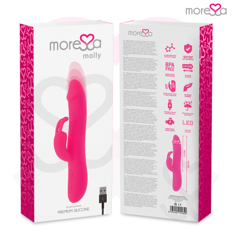 MORESSA MOLLY IMPULSOR UPDOWN Y POTENTE VIBRACION PREMIUM SILICONE RECARGABLE