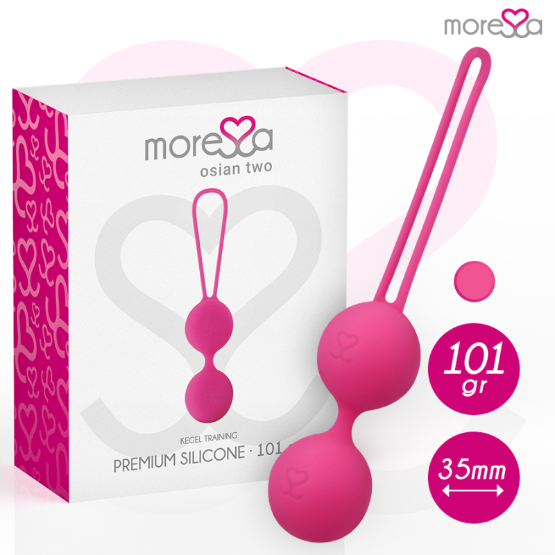 MORESSA OSIAN TWO ENTRENAMIENTO SUELO PELVICO 101gr PREMIUM SILICONA ROSA