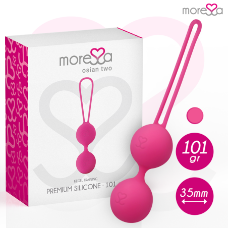 MORESSA OSIAN TWO ENTRENAMIENTO SUELO PELVICO 101gr PREMIUM SILICONA ROSA