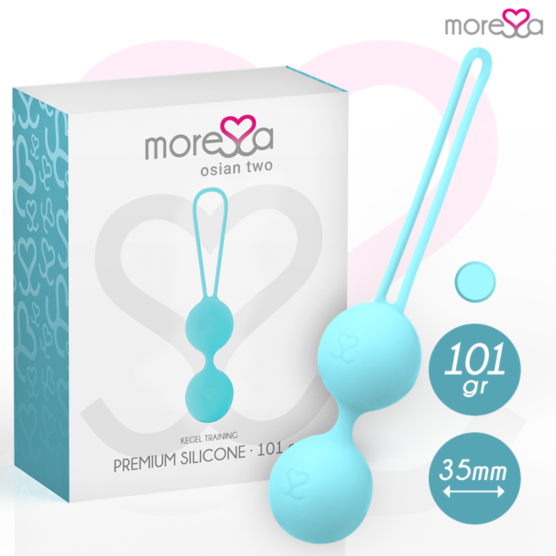 MORESSA OSIAN TWO ENTRENAMIENTO SUELO PELVICO 101gr PREMIUM SILICONA TURQUESA