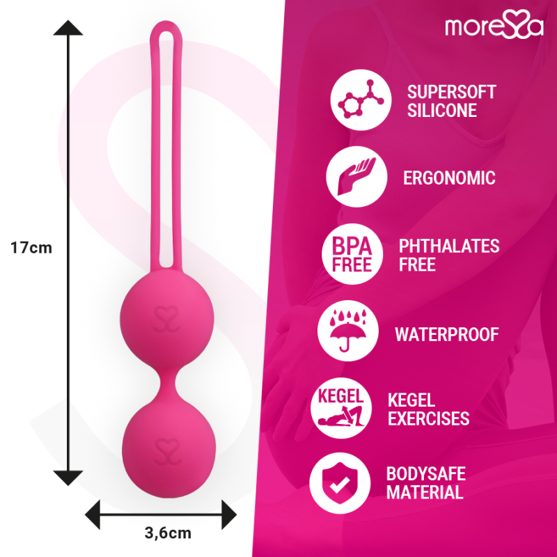MORESSA OSIAN THREE ENTRENAMIENTO SUELO PELVICO 85 gr PREMIUM SILICONA ROSA