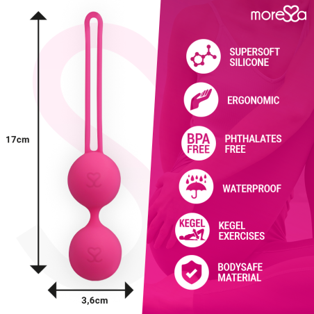 MORESSA OSIAN THREE ENTRENAMIENTO SUELO PELVICO 85 gr PREMIUM SILICONA ROSA