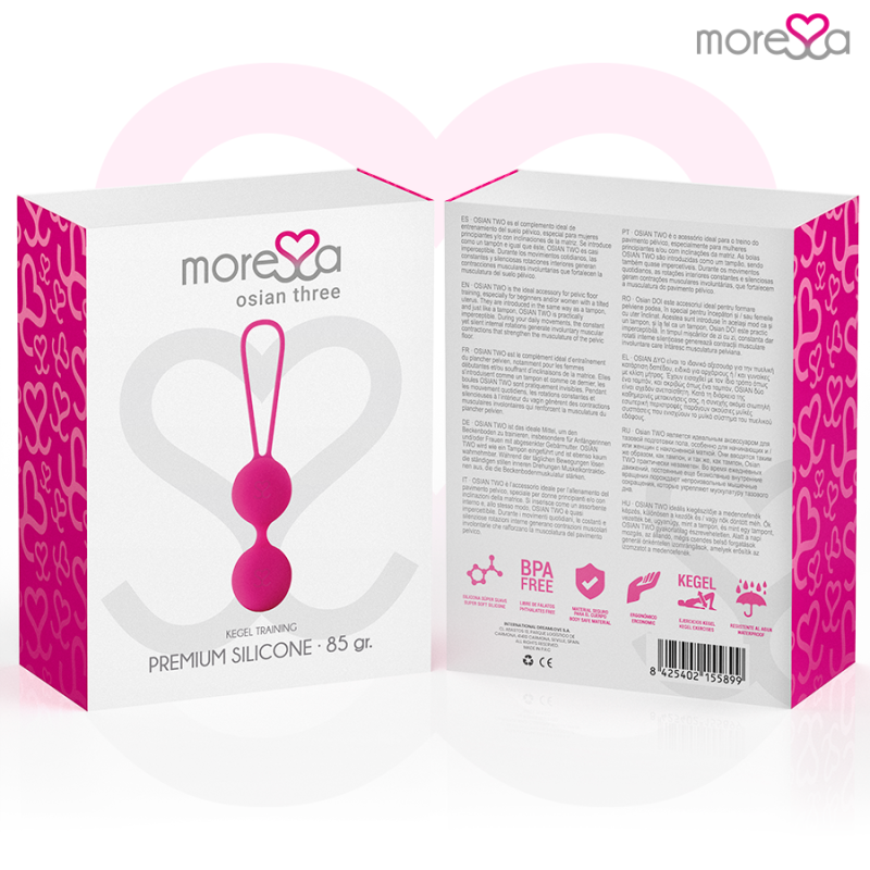 MORESSA OSIAN THREE ENTRENAMIENTO SUELO PELVICO 85 gr PREMIUM SILICONA ROSA