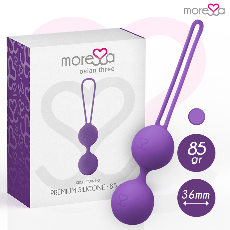 MORESSA OSIAN THREE ENTRENAMIENTO SUELO PELVICO 85 gr PREMIUM SILICONA LILA