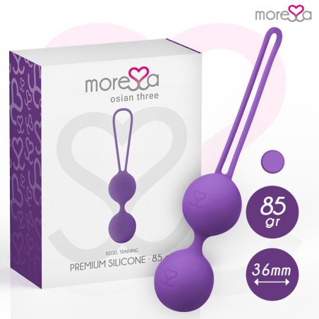 MORESSA OSIAN THREE ENTRENAMIENTO SUELO PELVICO 85 gr PREMIUM SILICONA LILA