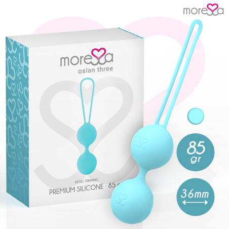 MORESSA OSIAN THREE ENTRENAMIENTO SUELO PELVICO 85 gr PREMIUM SILICONA TURQUESA