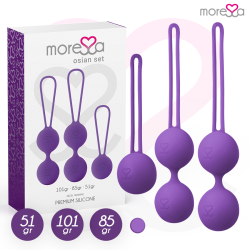 MORESSA OSIAN SET Osian One 51 Gr Osian Two 101 Gr Osian Three 85 gr PREMIUM SILICONA LILA