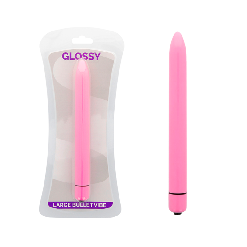 GLOSSY SLIM VIBRADOR ROSA INTENSO