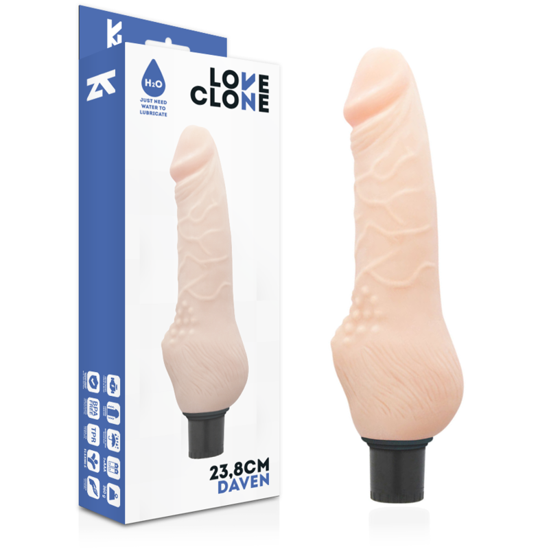 LOVECLONE DAVEN VIBRADOR REALISTICO SELF LUBRICATION 238 CM O 38 CM