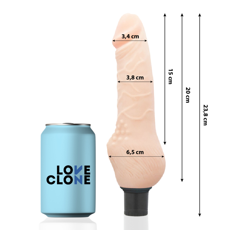 LOVECLONE DAVEN VIBRADOR REALISTICO SELF LUBRICATION 238 CM O 38 CM