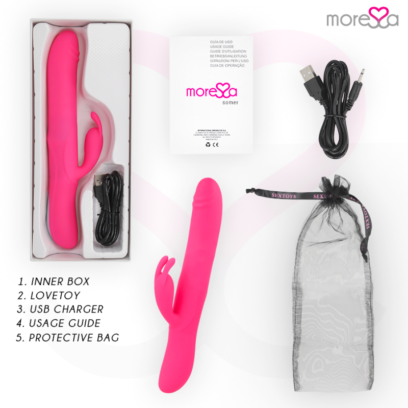 MORESSA SOMER ROTADOR PERLADO Y POTENTE VIBRACION SILICONA PREMIUM