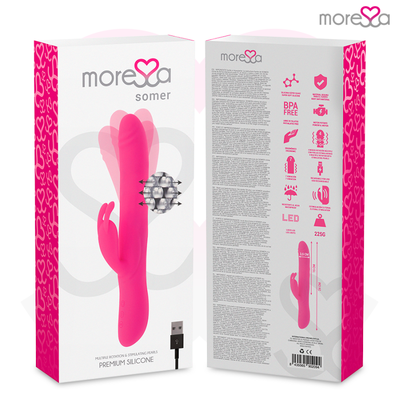 MORESSA SOMER ROTADOR PERLADO Y POTENTE VIBRACION SILICONA PREMIUM