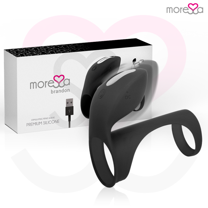 MORESSA BRANDON POTENTE ANILLO VIBRADOR CON FUNDA DE ENGROSAMIENTO MASCULINO