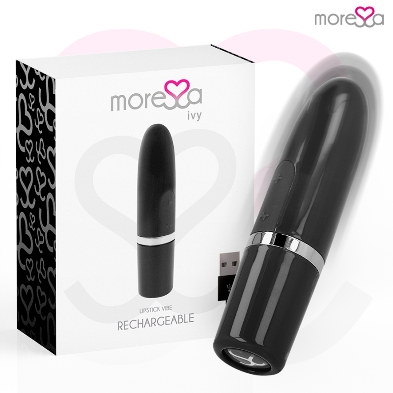 MORESSA IVY MASAJEADOR SIMULADOR LABIAL DE VIAJE NEGRO
