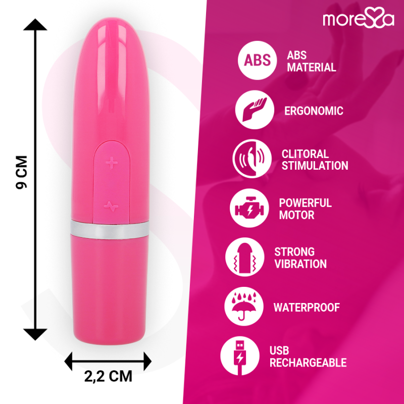 MORESSA IVY MASAJEADOR SIMULADOR LABIAL DE VIAJE ROSA