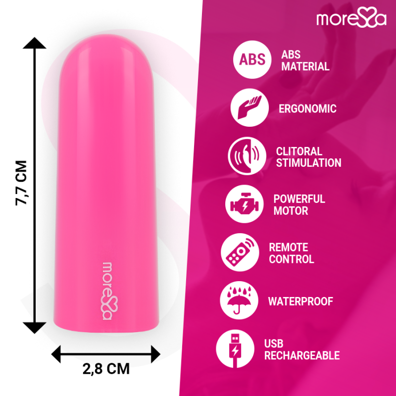 MORESSA NIX POTENTE VIBRADOR MULTI JUEGOS CONTROL REMOTO ROSA