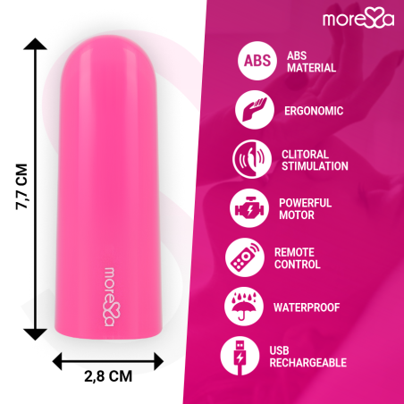 MORESSA NIX POTENTE VIBRADOR MULTI JUEGOS CONTROL REMOTO ROSA