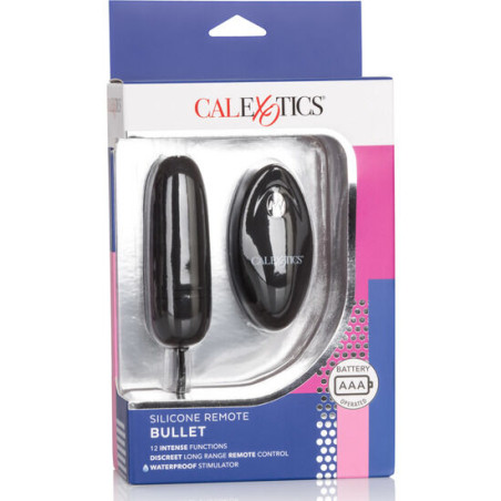 CALEXOTICS HUEVO VIBRADOR DE SILICONA CON MANDO NEGRO