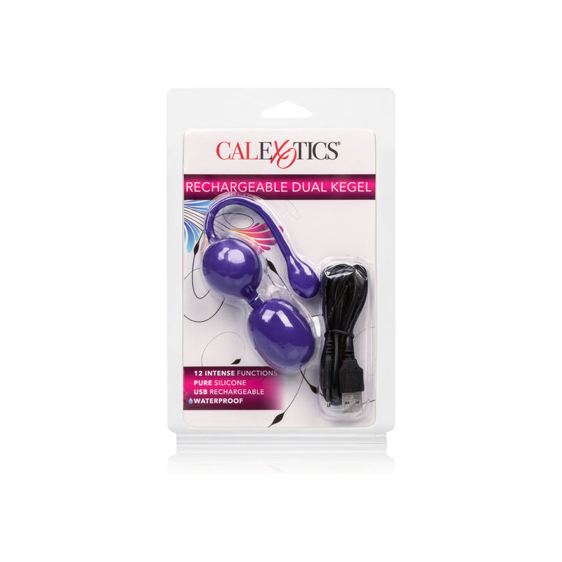 CALEXOTICS BOLAS DUAL KEGEL RECARGABLES LILA