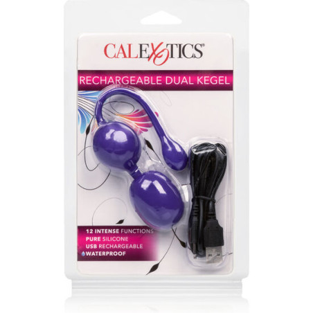 CALEXOTICS BOLAS DUAL KEGEL RECARGABLES LILA