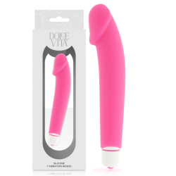 DOLCE VITA REALISTIC VIBRADOR SILICONA ROSA 2