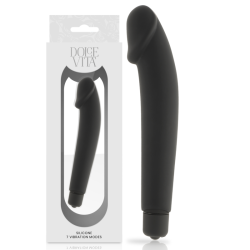 DOLCE VITA REALISTIC VIBRADOR SILICONA NEGRO 2