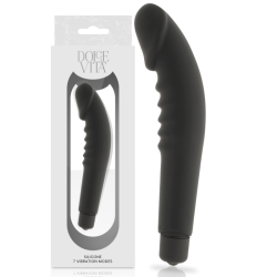 DOLCE VITA REALISTIC PLEASURE VIBRADOR SILICONA NEGRO 2