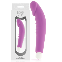DOLCE VITA REALISTIC PLEASURE VIBRADOR SILICONA LILA 2