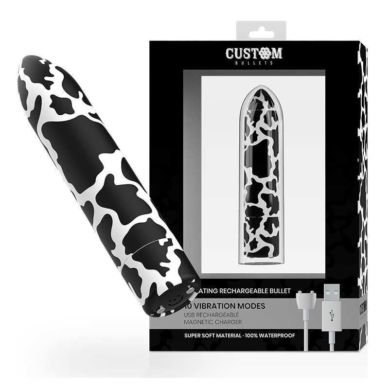 CUSTOM BULLETS BALA RECARGABLE COW 10 INTENSIDADES