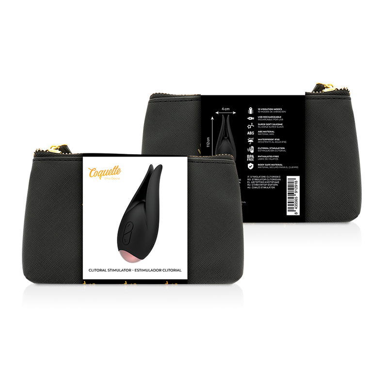 COQUETTE CHIC DESIRE ESTIMULADOR CLITORIS NEGRO GOLD FLOR