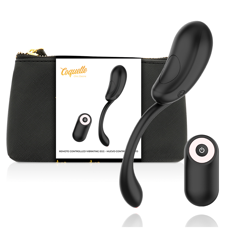 COQUETTE CHIC DESIRE HUEVO CONTROL REMOTO RECARGABLE NEGRO GOLD
