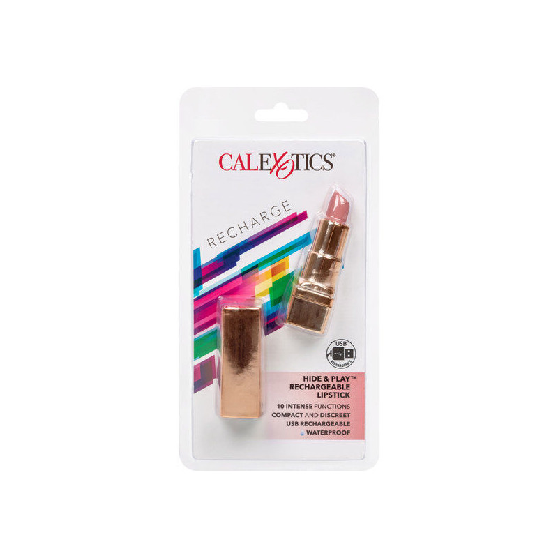 CALEXOTICS BALA PINTALABIOS RECARGABLE HIDE PLAY SOFT ROSA