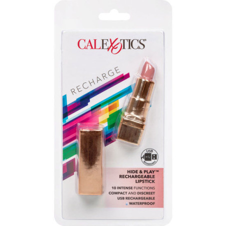 CALEXOTICS BALA PINTALABIOS RECARGABLE HIDE PLAY SOFT ROSA