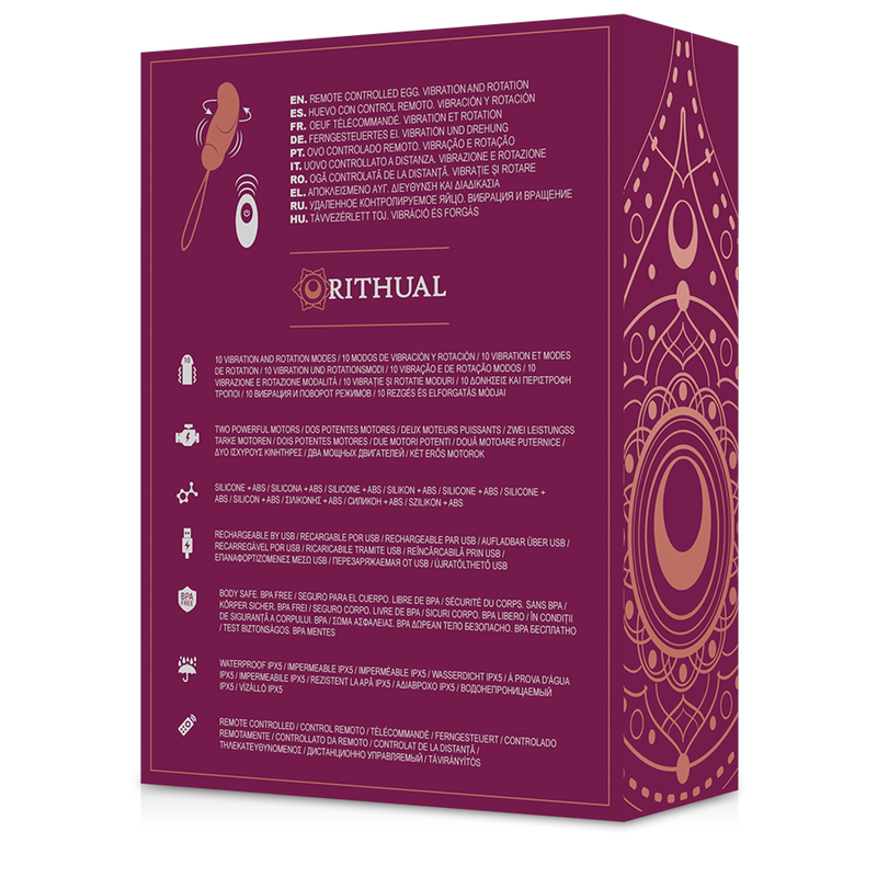 RITHUAL ESHA HUEVO CONTROL REMOTO SISTEMA ROTACION VIBRACION