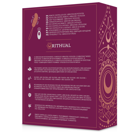RITHUAL ESHA HUEVO CONTROL REMOTO SISTEMA ROTACION VIBRACION