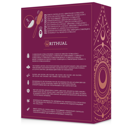 RITHUAL PRIYA HUEVO CONTROL REMOTO G SPOT VIBRACION