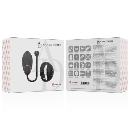 ANNE S DESIRE HUEVO CONTROL REMOTO TECNOLOGIA WATCHME NEGRO