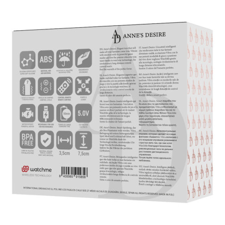 ANNE S DESIRE HUEVO CONTROL REMOTO TECNOLOGIA WATCHME NEGRO