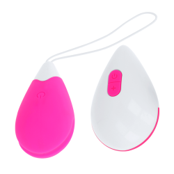 OHMAMA HUEVO VIBRADOR 10 MODOS ROSA Y BLANCO 2